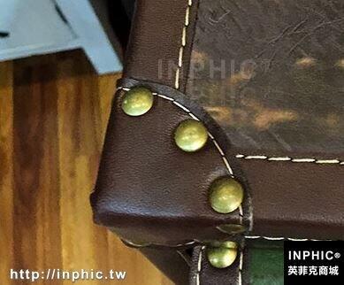 INPHIC-美式復古包皮收納櫃床頭櫃沙發櫃邊櫃家居收納咖啡廳酒吧裝飾-皮箱櫃A款