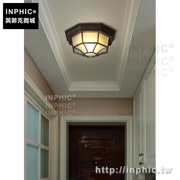 INPHIC-歐式陽臺鄉村玄關美式吸頂燈復古走廊