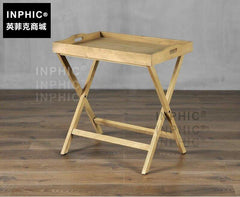 INPHIC-北歐復古高邊幾 木質個性托盤式可折疊書房咖啡桌客餐廳架