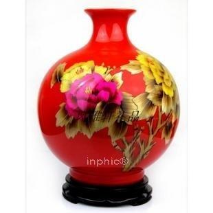 INPHIC-花開富貴花瓶 陶瓷花瓶 客廳裝飾品 新婚房擺飾 母親節禮品