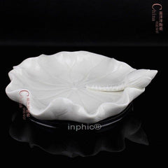 INPHIC-佛堂用小果盤 陶瓷蓮花高腳水果盤 荷花供佛果盤 水果盤時尚創意