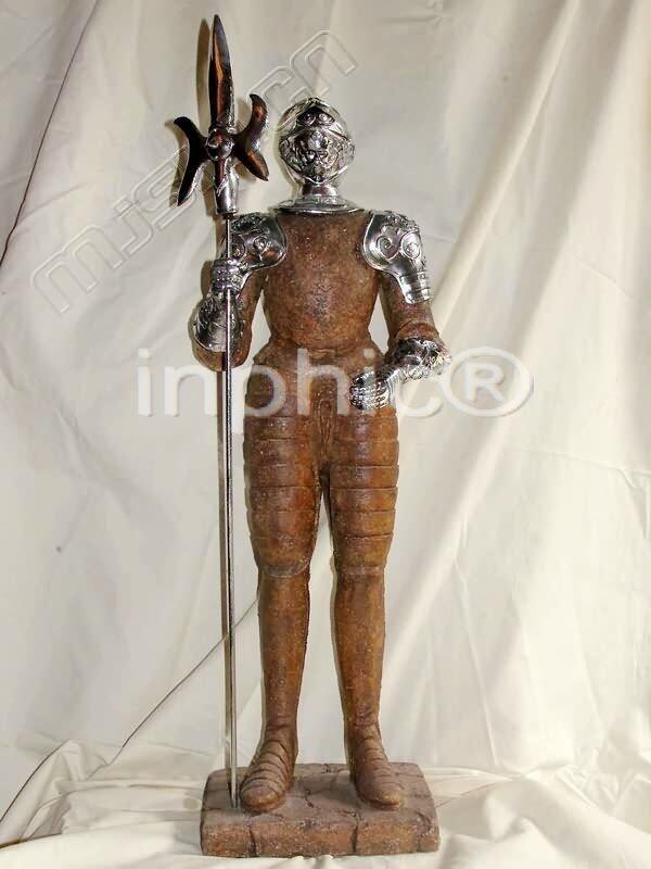 INPHIC-歐式客廳裝飾擺飾傢俱飾品泰國家居拿斧盔甲武士