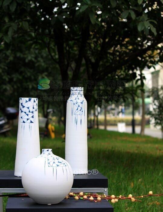 INPHIC-客廳裝飾 陶瓷 花瓶 三件套 花瓶 落地花瓶 大花瓶 清場處理