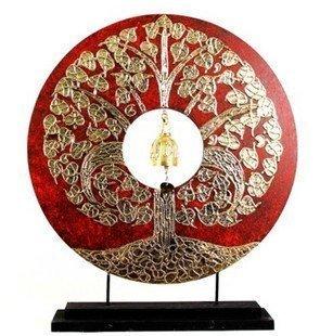 INPHIC-東南亞家居飾品 泰式風格 聚財擺件 玄關櫃 木雕鈴鐺 菩提樹 擺件