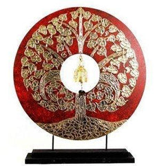 INPHIC-東南亞家居飾品 泰式風格 聚財擺件 玄關櫃 木雕鈴鐺 菩提樹 擺件