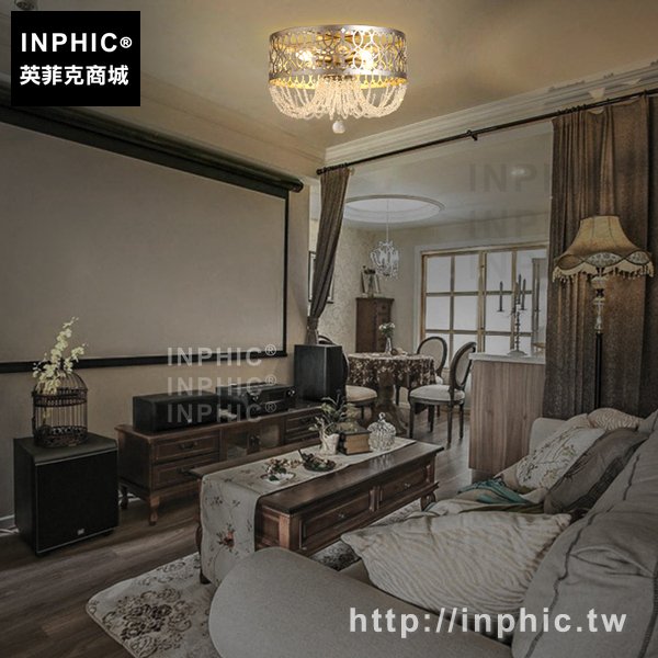INPHIC-工程美式吸頂燈水晶客廳別墅歐式臥室飯店