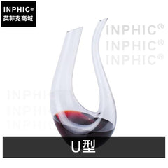 INPHIC-酒樽酒具水晶玻璃葡萄酒紅酒天鵝盛酒器豎琴形醒酒器-U型