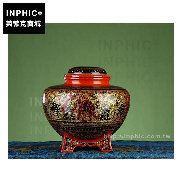 INPHIC-擺設泰國東南亞擺飾家居裝飾品儲物罐彩繪竹編