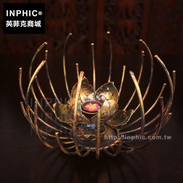 INPHIC-家居泰國裝飾燭臺裝飾品鐵藝桌面燭臺東南亞