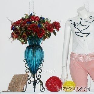 INPHIC-鐵藝花瓶 玻璃花瓶 落地古花瓶 地中海 花瓶 創意