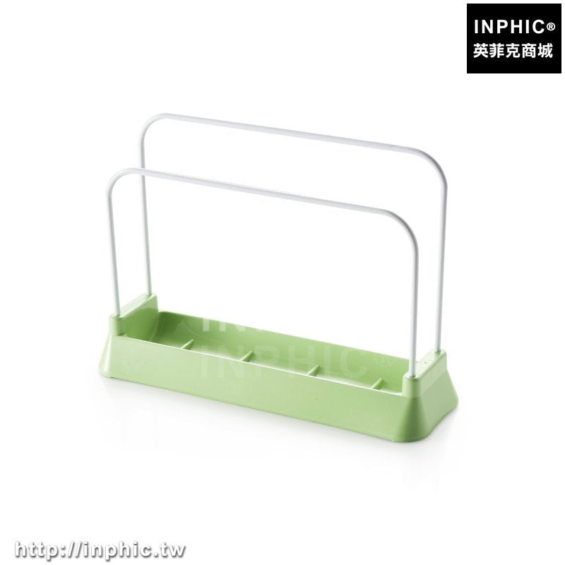 INPHIC-水槽收納架廚房置物架抹布百潔布海綿瀝水架刀架砧板架菜板架餐具-淺綠