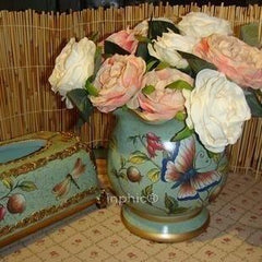 INPHIC-歐式 古典 時尚 美式鄉村做舊收口小花盆手繪陶瓷花瓶花器