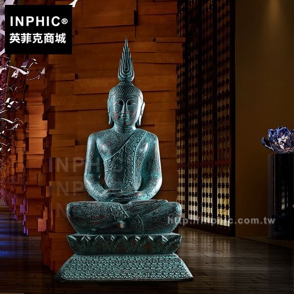 INPHIC-木雕工藝品坐佛擺飾門廳裝飾品東南亞會所酒店泰佛泰國