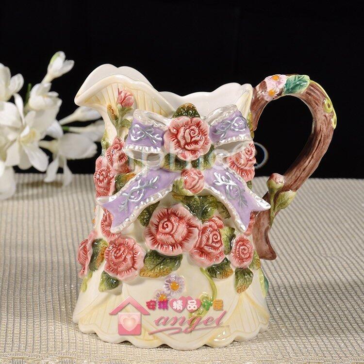 INPHIC-簡歐柔情玫瑰陶瓷花瓶花器花插臺面花瓶新居飾品