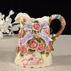 INPHIC-簡歐柔情玫瑰陶瓷花瓶花器花插臺面花瓶新居飾品