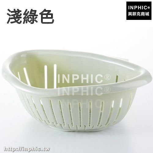 INPHIC-廚房水槽置物架塑膠收納整理掛籃加厚大果蔬瀝水籃水果籃清洗菜籃-淺綠色