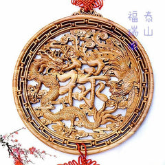 INPHIC-40 龍鳳祿 開光桃木龍鳳 祿字掛件 招福納祿 高檔禮品 避邪