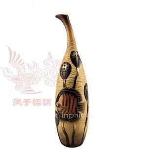 INPHIC-鵝頸瓶魚旺蓮豐原創手工家居工藝品陶器陶瓷擺飾363-