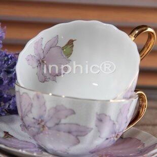 INPHIC-紫色優雅 歐式貴族陶瓷咖啡杯蝶套裝 生日