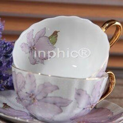 INPHIC-紫色優雅 歐式貴族陶瓷咖啡杯蝶套裝 生日