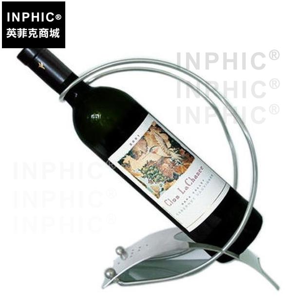 INPHIC-弧形歐式不鏽鋼酒架酒架可提倒酒具吧臺葡萄酒架紅酒架