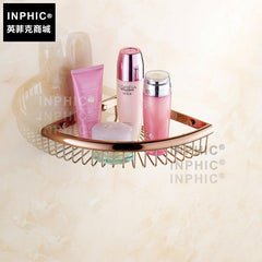 INPHIC-歐式玫瑰金置物架 轉角架籃 單層仿古籃全銅浴室角架