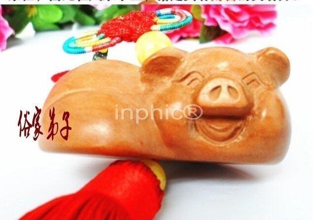 INPHIC-宗教 開光桃木豬 桃木雕刻豬 屬豬 木雕豬 如意招財 納財避邪富貴呈祥