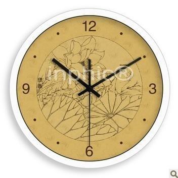 INPHIC-14吋靜音時鐘 客廳中式牆鐘中國風