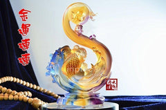 INPHIC-琉璃開光擺件原裝家庭禮品平安吉祥飾品擺設金運連連雙魚