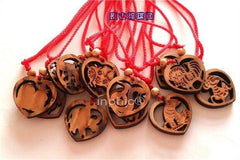 INPHIC-開光桃木心形鏤空生肖項墜桃木飾品隨身攜帶、避邪、轉運化煞 [批發價10個起]