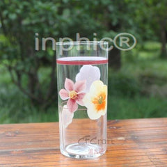 INPHIC-（玫瑰）高直身鋼化玻璃杯子飲料杯水杯法國弓箭