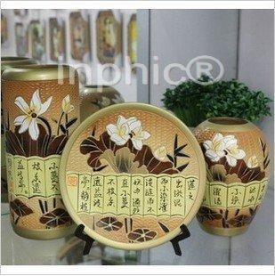 INPHIC-景德鎮簡約現代家居裝飾擺飾陶藝&lsquo;愛蓮說&rsquo;三件套唯美創意
