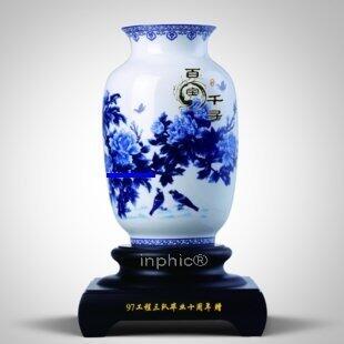INPHIC-榮華富貴 青花瓷 陶瓷花瓷 家居裝飾品 電視櫃客廳擺設 新房擺飾
