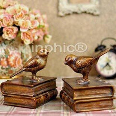INPHIC-複古小鳥書檔 美式鄉村家居裝飾品書架書靠 幸福守望