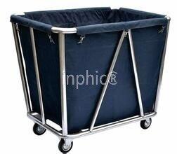 INPHIC-客房服務車房口車工作車清潔車毛巾收集車 的藍色布袋普通加厚版