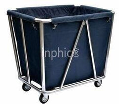 INPHIC-客房服務車房口車工作車清潔車毛巾收集車 的藍色布袋普通加厚版