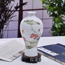 INPHIC-景德鎮陶瓷器 描金荷花梅瓶 現代時尚家居擺設 裝飾品