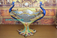 INPHIC-樹脂孔雀果盤擺飾仿真動物擺設店鋪專修擺飾工藝