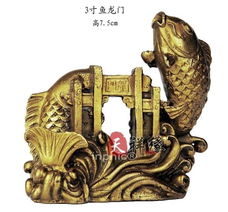 INPHIC-開運 開光純銅魚擺件鯉魚躍龍門年年有魚家居風水擺設旺宅富貴