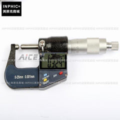 INPHIC-分析測量 圓頭數顯千分尺外徑千分尺壁厚0-25mm 精度0.001 測試儀實驗儀器