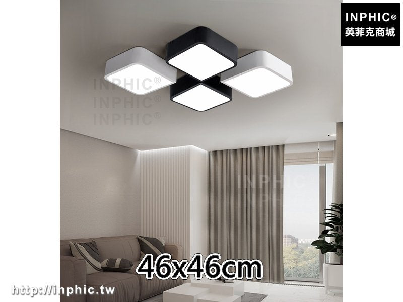 INPHIC-吸頂燈方形簡約現代書房燈具客廳燈臥室燈-46x46cm