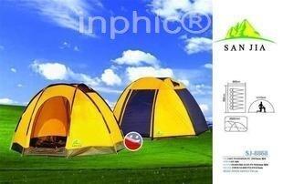 INPHIC-超大雙層帳篷5-7人帳篷 雙開門帳篷8角帳篷 多人帳篷 防暴雨