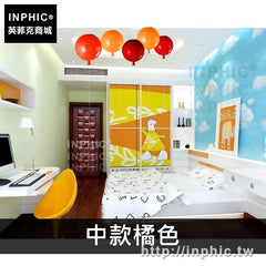 INPHIC-幼稚園臥室簡約卡通床頭現代臥室吸頂燈-中款橘色