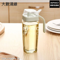 INPHIC-大款油瓶玻璃防漏油壺調味瓶裝油罐廚房用品家用醬油瓶醋瓶醋壺-大款淺綠
