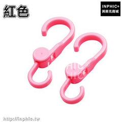 INPHIC-S型車載座椅背掛鉤車用靠背車內座椅汽車用品雙掛鉤隱藏式可旋轉-紅色