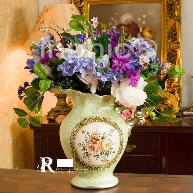 INPHIC-歐式花藝推薦 伊薇特手繪花壺2束伊莎貝拉 仿真花卉花藝套裝