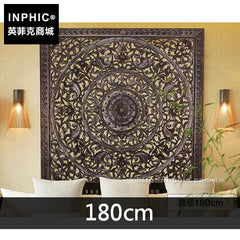 INPHIC-壁飾木雕雕刻別墅掛飾東南亞鏤空雕花板牆飾門廳泰國-180cm
