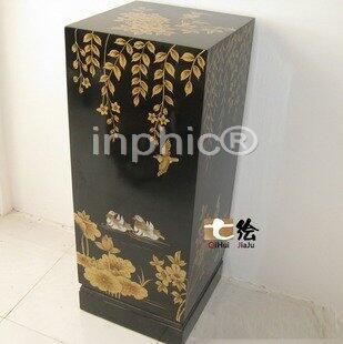 INPHIC-新古典中式漆器 手彩繪 吧臺裝飾柱子花架花臺F075
