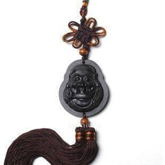 INPHIC-宗教 開光護身符 平安車飾車掛 財神佛像招財進寶 天然烏木