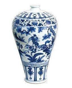 INPHIC-景德鎮復古陶瓷 元青花蕭何月下追韓信 瓷器梅瓶 收藏